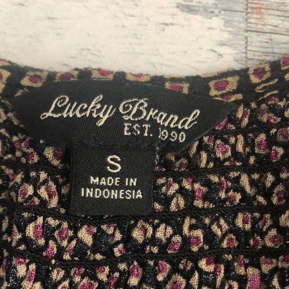 Lucky Brand Flowing Short Sleeve Top Small - Picture 5 of 7
